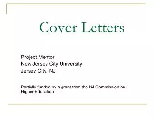 Cover Letters