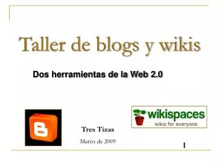 Taller de blogs y wikis