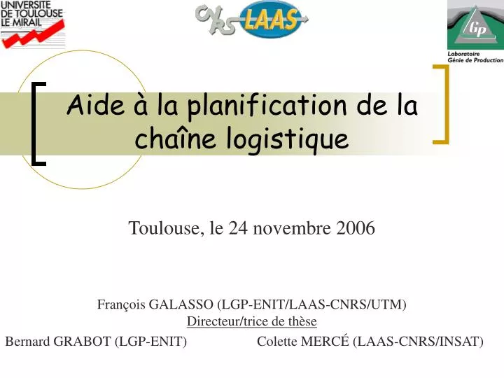 aide la planification de la cha ne logistique