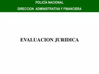 POLICÍA NACIONAL DIRECCION ADMINISTRATIVA Y FINANCIERA