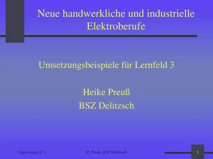 neue handwerkliche und industrielle elektroberufe