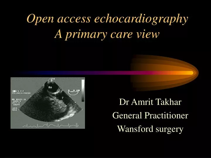 open access echocardiography a primary care view