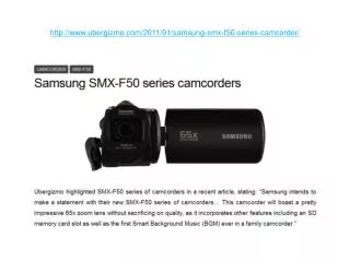 Samsung SMX-F50 series camcorder