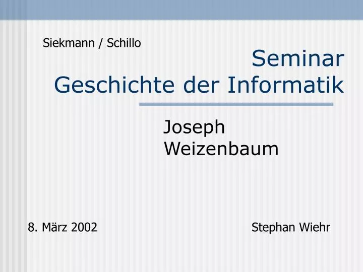 seminar geschichte der informatik