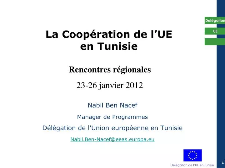la coop ration de l ue en tunisie