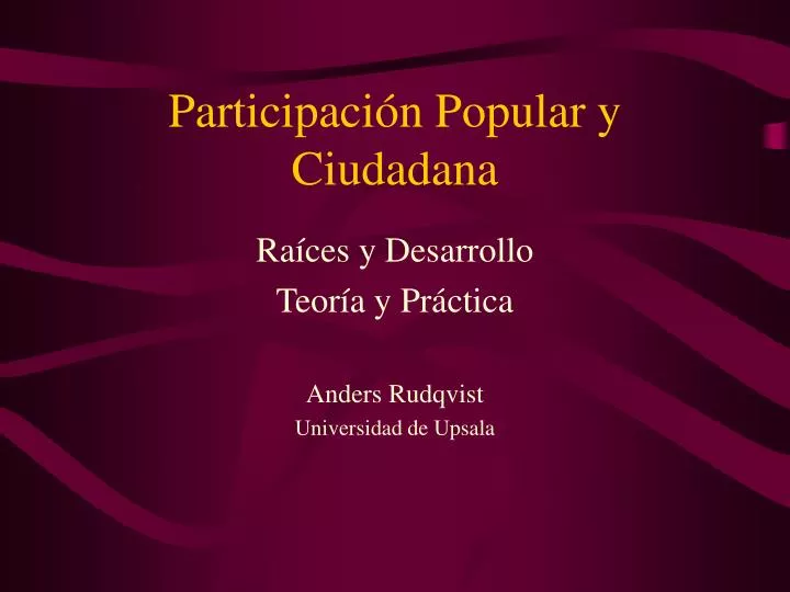 participaci n popular y ciudadana