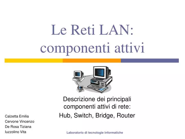 le reti lan componenti attivi