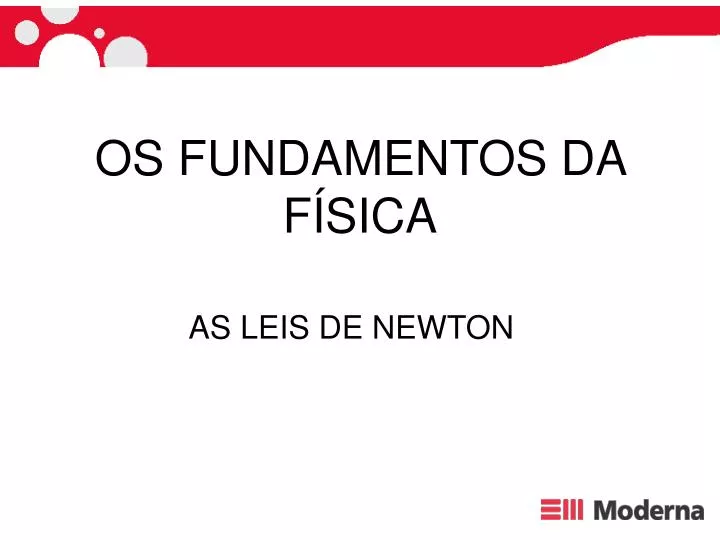 os fundamentos da f sica