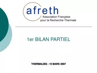1er bilan partiel