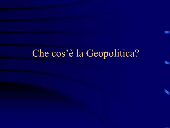 che cos la geopolitica