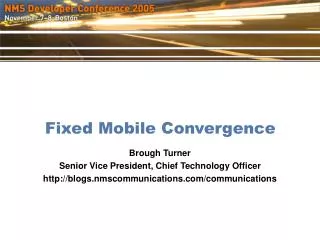Fixed Mobile Convergence
