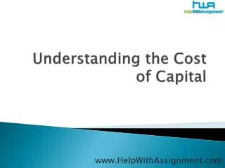 Understanding the Cost of Capital