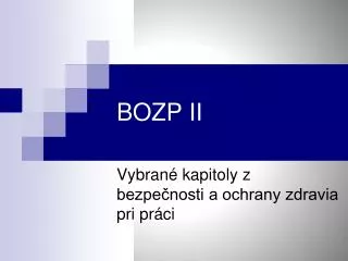 BOZP II