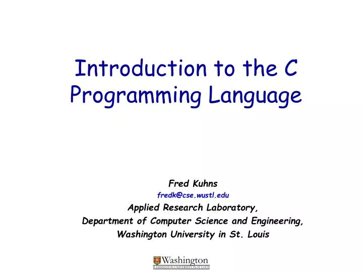 introduction to the c programming language