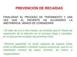 prevenci n de reca das