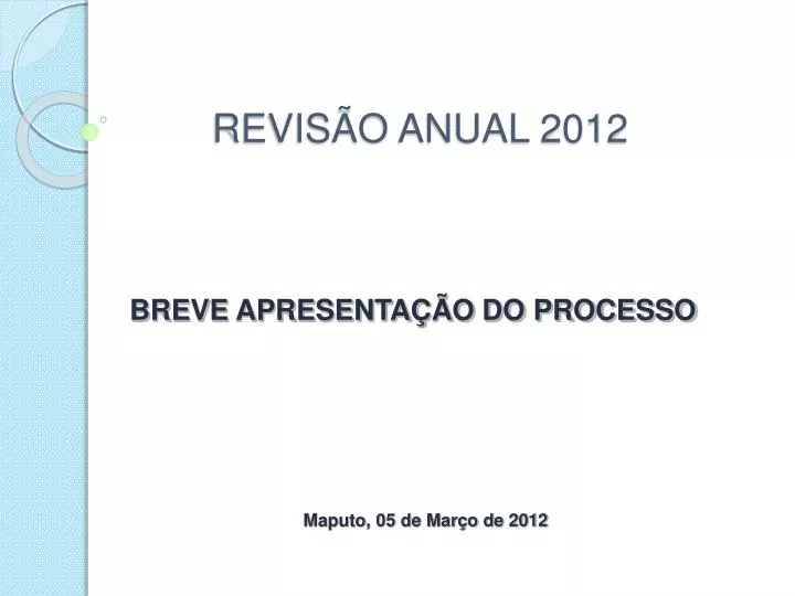 revis o anual 2012