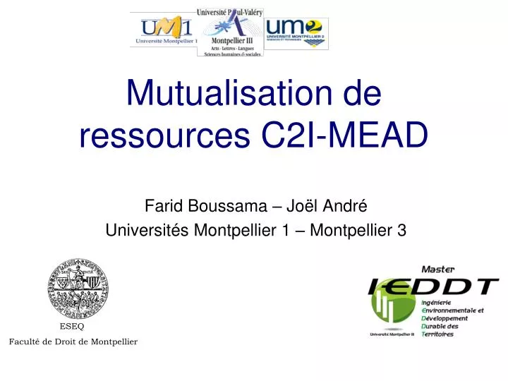 mutualisation de ressources c2i mead
