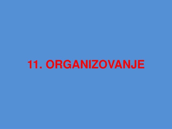 11 organizovanje