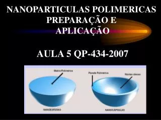 NANOPARTICULAS POLIMERICAS PREPARAÇÃO E APLICAÇÃO AULA 5 QP-434-2007