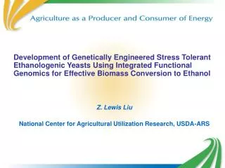 Development of Genetically Engineered Stress Tolerant Ethanologenic Yeasts Using Integrated Functional Genomics for Effe
