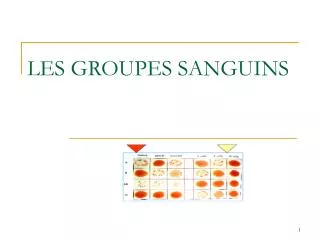 les groupes sanguins