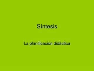s ntesis