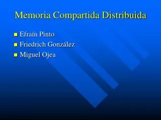 memoria compartida distribuida