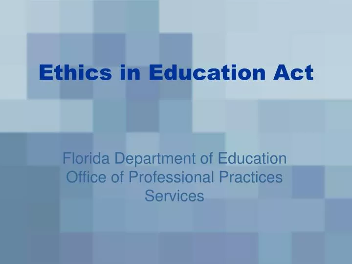 ethics in education act
