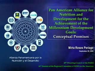 Pan American Alliance for Nutrition and Development for the Achievement of the Millennium Development Goals: Conceptual