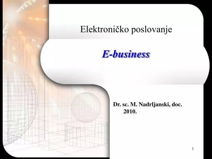 elektroni ko poslovanje e business