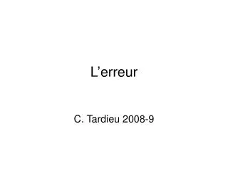 l erreur