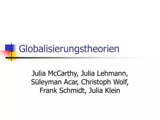 globalisierungstheorien