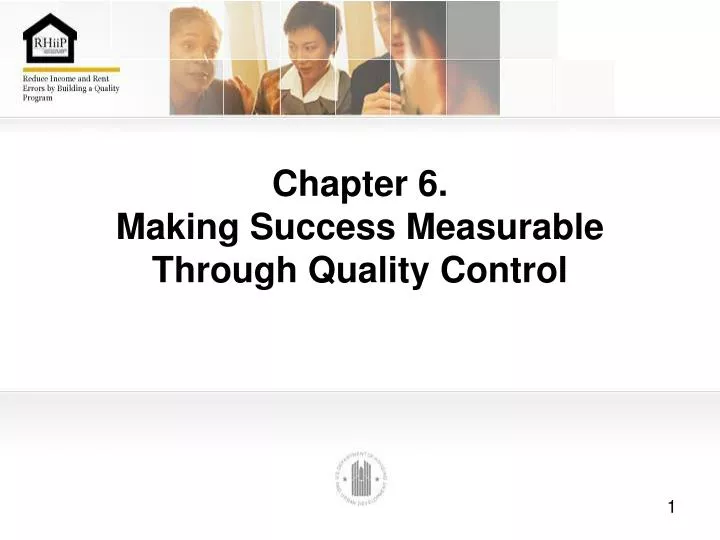 chapter 6 making success measurable through quality control