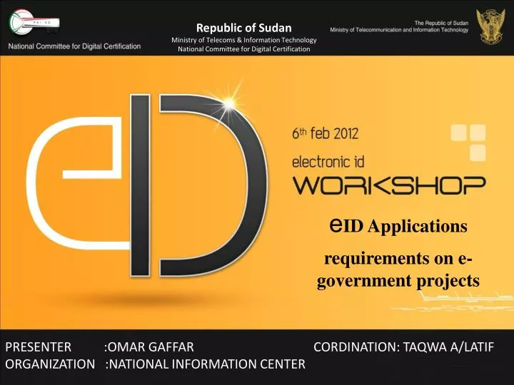 e id applications requirements on e government projects