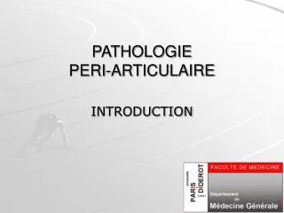 pathologie peri articulaire