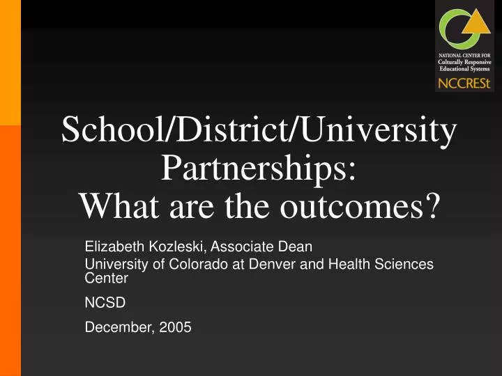 school district university partnerships what are the outcomes