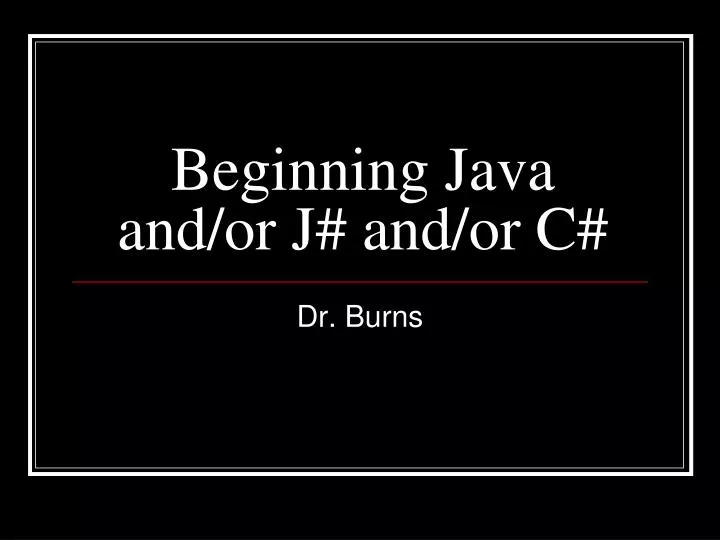 beginning java and or j and or c