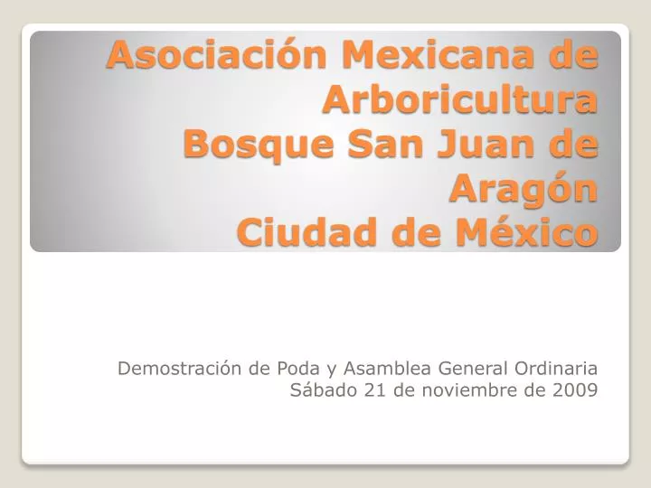 asociaci n mexicana de arboricultura bosque san juan de arag n ciudad de m xico