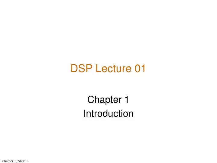 dsp lecture 01
