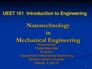 Nanotechnology in Mechanical Engineering