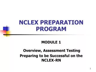 NCLEX PREPARATION PROGRAM