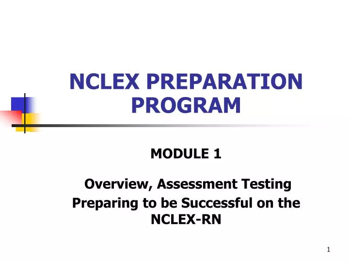 module 1 overview assessment testing preparing to be successful on the nclex rn