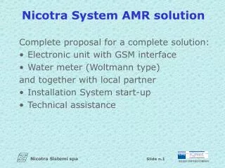 Nicotra System AMR solution