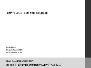 IUAV ClasARCH AA2006/2007 CORSO DI DIRITTO AMMINISTRATIVO_Prof. Lapis