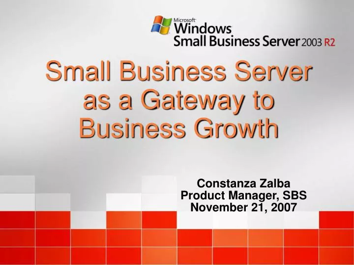 small business server as a gateway to business growth
