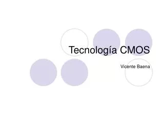 tecnolog a cmos