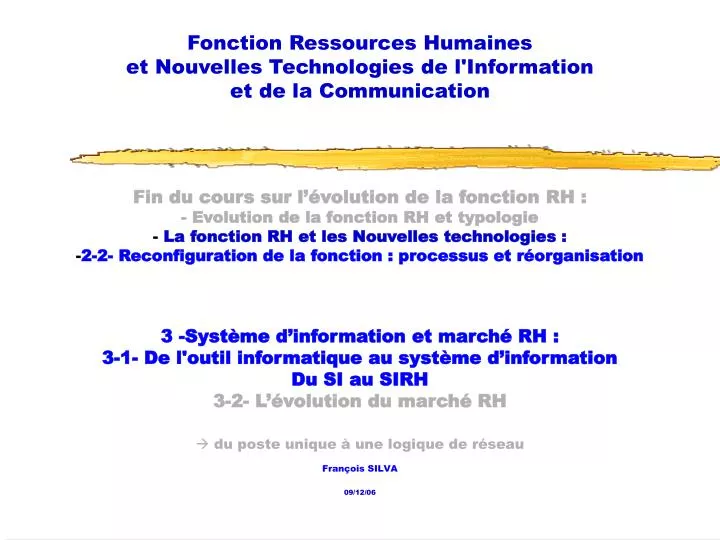 fonction ressources humaines et nouvelles technologies de l information et de la communication