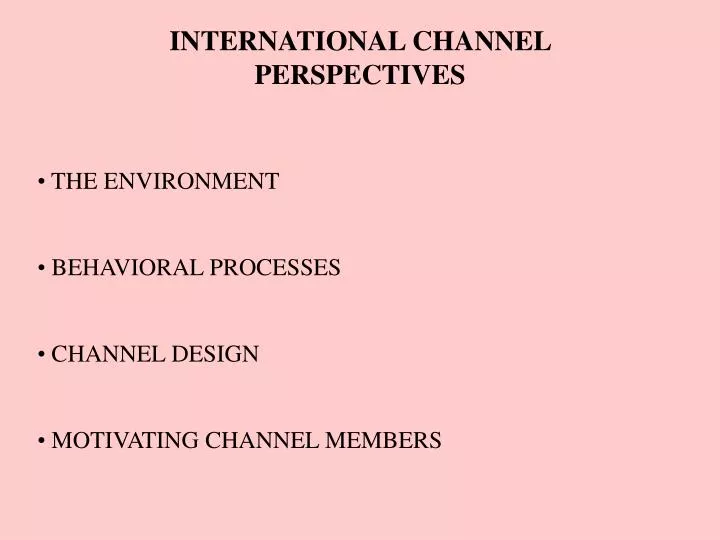 international channel perspectives