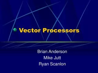 Vector Processors
