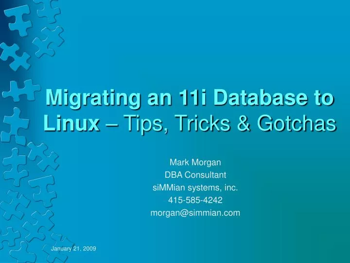 migrating an 11i database to linux tips tricks gotchas